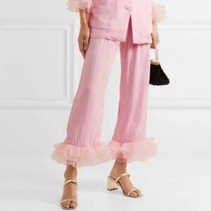 Sleeper Pink Women's Pants with ruffle trim size XS